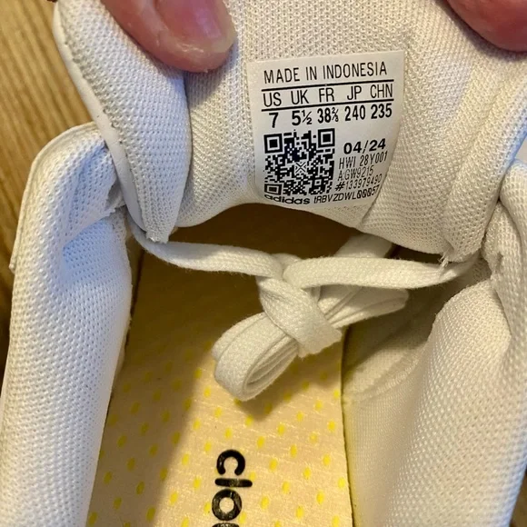 Adidas Court Shoes 2.0 Cloud Foam White Leather Platinum Stripe Comfort Sneakers - Picture 16 of 16